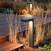 Solar Bollard Pathway Light — Die-Cast Aluminum and Glass, LED, Dusk-to-Dawn Sensor, IP65, 3000K Warm White