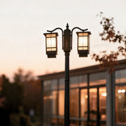 Modern Minimalist Outdoor Post Light — Die-Cast Aluminum, Black, 3-Light, Solar or Hardwired, IP-Rated Weatherproof