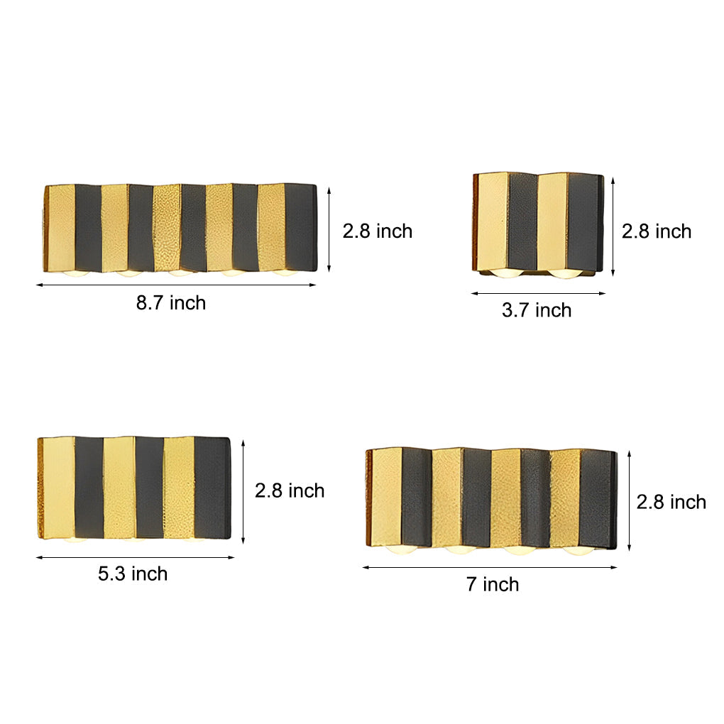 Modern Up/Down Outdoor Wall Washer — Aluminum, LED 3000K, IP65, 4W–10W, Black or Gold