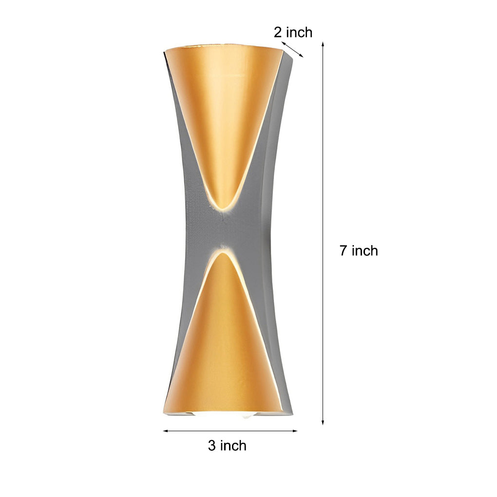 Modern Up/Down Outdoor Wall Sconce — Aluminum, LED, IP65, 3000K Warm White