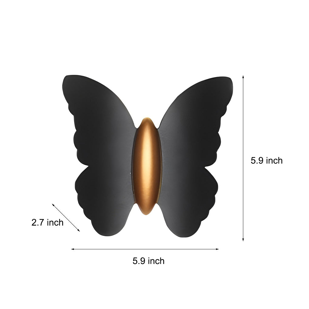 Butterfly Up/Down Outdoor Wall Sconce — Die-Cast Aluminum, 6W LED, IP65, 3000K/6000K