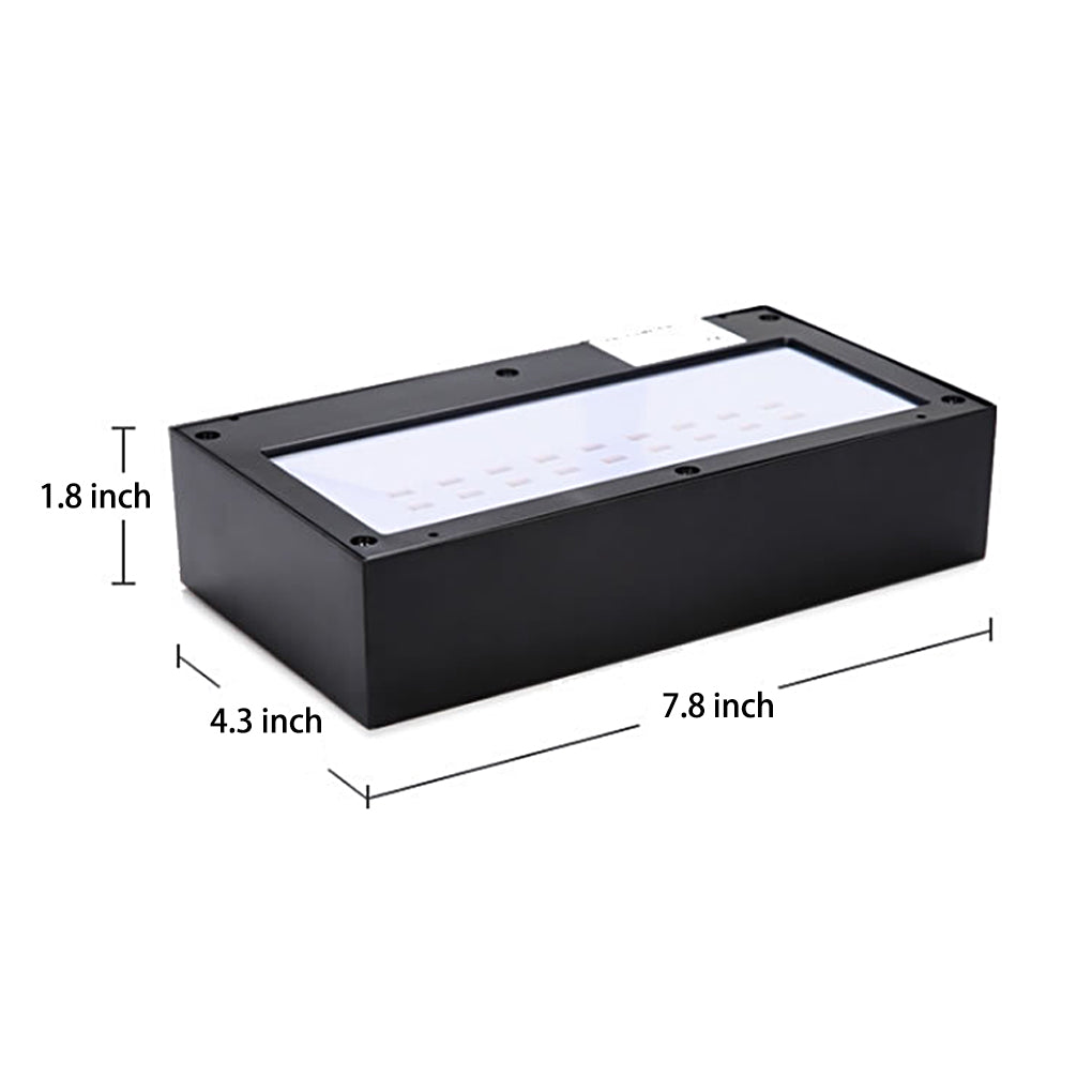 Modern Solar Up/Down Outdoor Wall Sconce — Aluminum & Glass, LED, Motion Sensor, IP44, 3 Modes