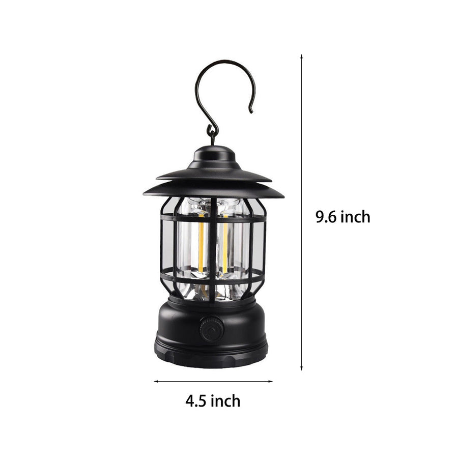 Retro Portable Camping Lantern — LED, USB-C Rechargeable, IP65 Waterproof, 3000K–6000K Adjustable