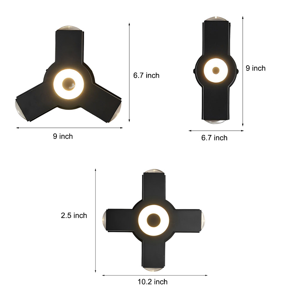 Up/Down Outdoor Wall Washer Sconce — Aluminum, LED, Waterproof, 2-, 3-, or 4-Light
