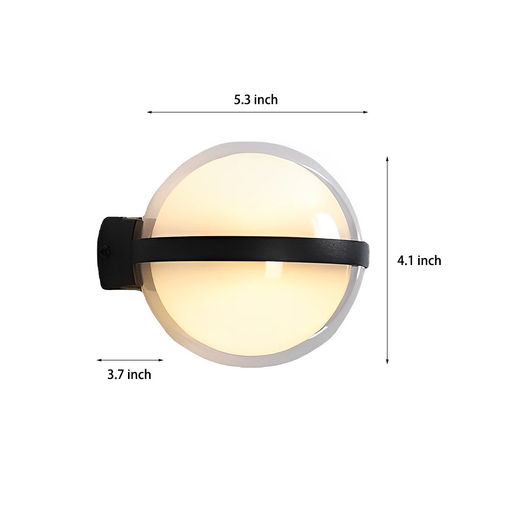 Round Up/Down Outdoor Wall Sconce — Iron and Acrylic, LED, 3-Color Temperatures, IP Weatherproof