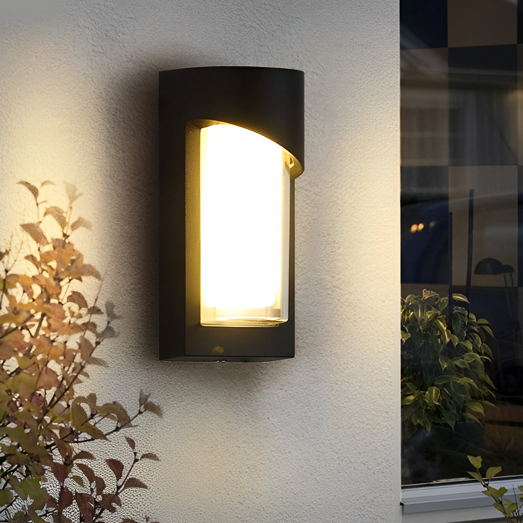 Modern Black Outdoor Wall Sconce — Die-Cast Aluminum, LED, IP55 Waterproof, 3000K