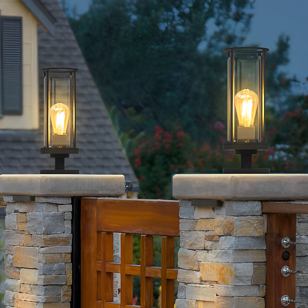 Minimalist Round Outdoor Light — Stainless Steel & Acrylic, E27, IP65, Wall or Post Mount