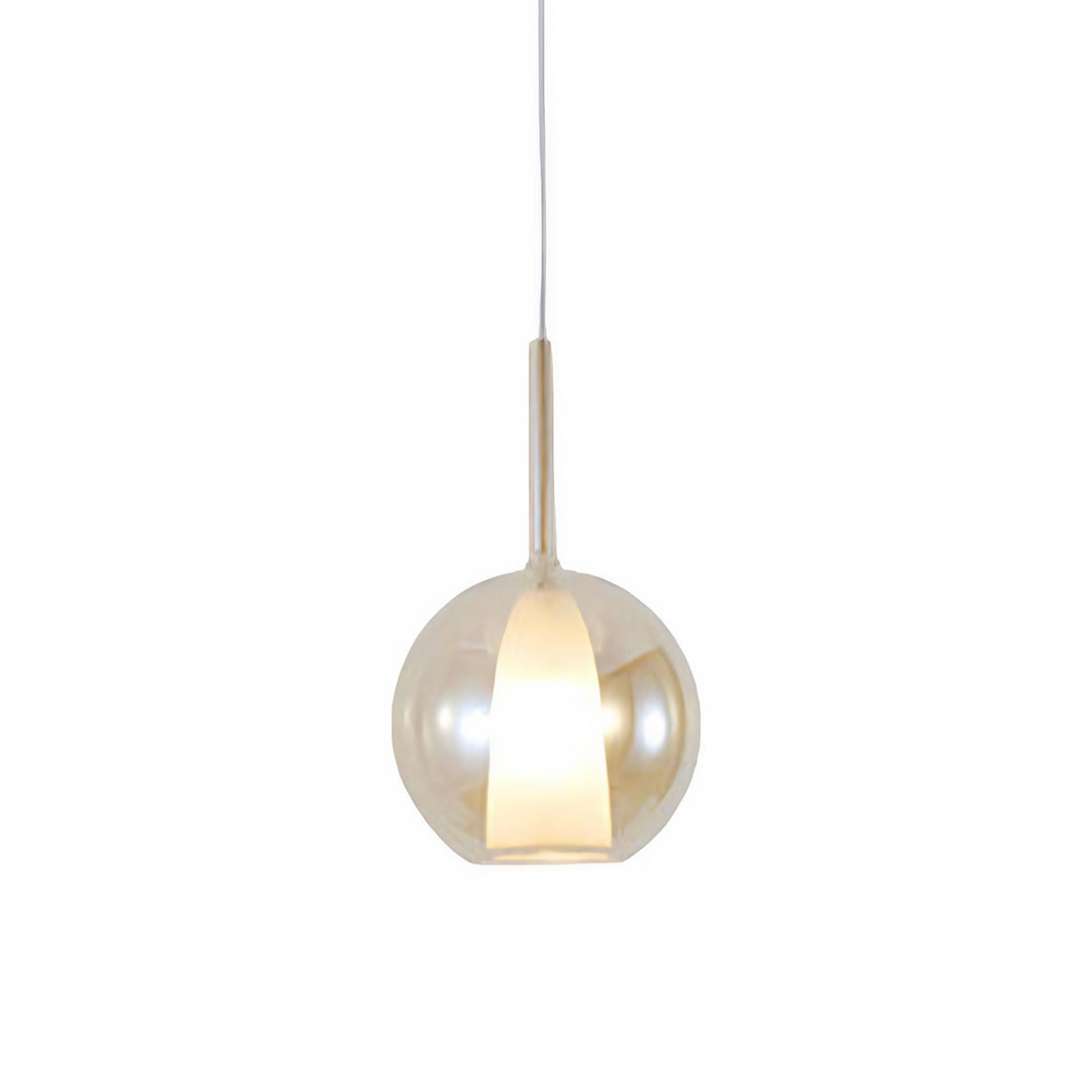 Hand-Blown Glass Ball Mini Pendant — Electroplated Iron, G9, 3000K Warm, 3 Sizes