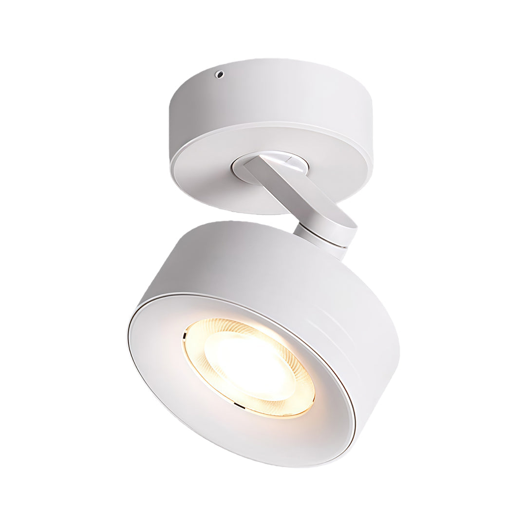 Adjustable LED Surface-Mount Spotlight — Aluminum & Acrylic, 10W, 350° Rotation, Ra98, 3000K / 4000K / 6000K, Black or White