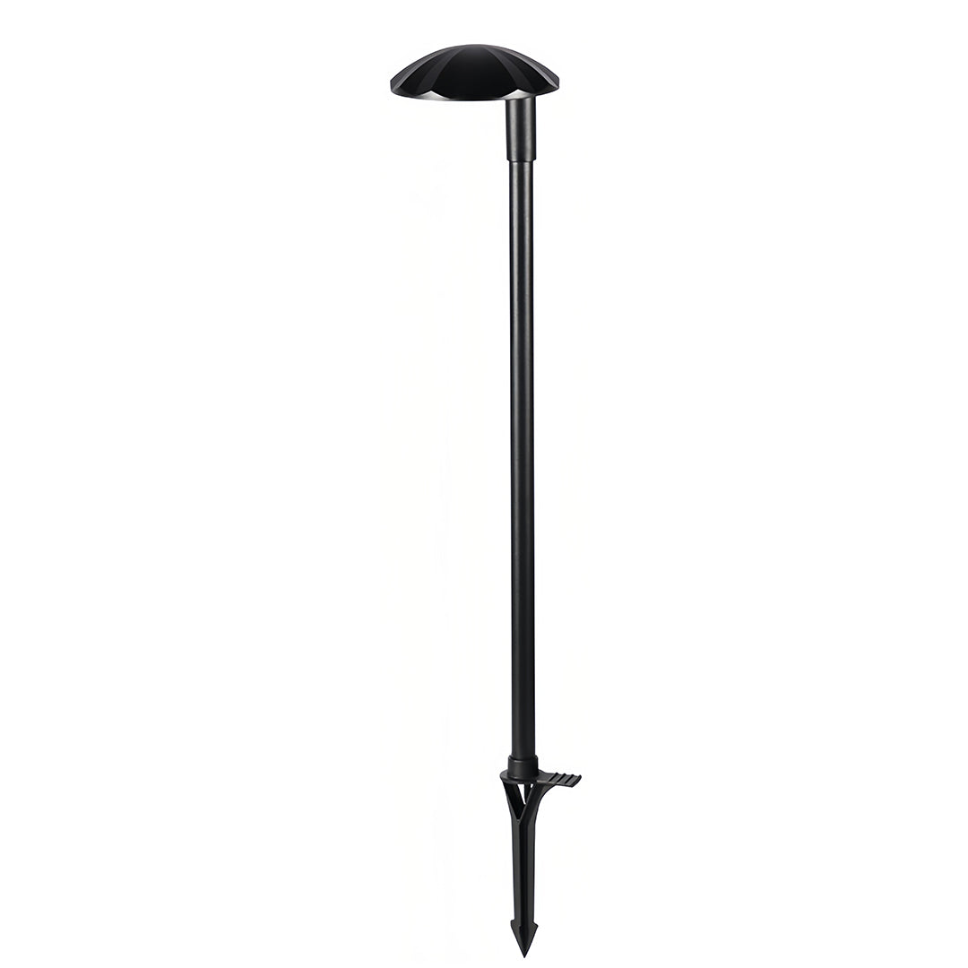 Minimalist Outdoor LED Path Light — Black Aluminum, Acrylic Dome, 10W, IP65 Weatherproof