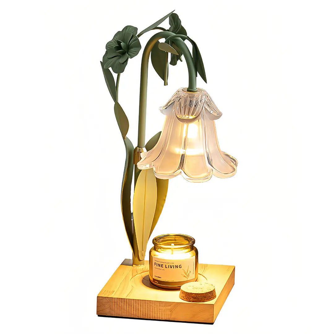 Elegant Night Light: Fireless Scented Flower Melt Table Lamp Luxe