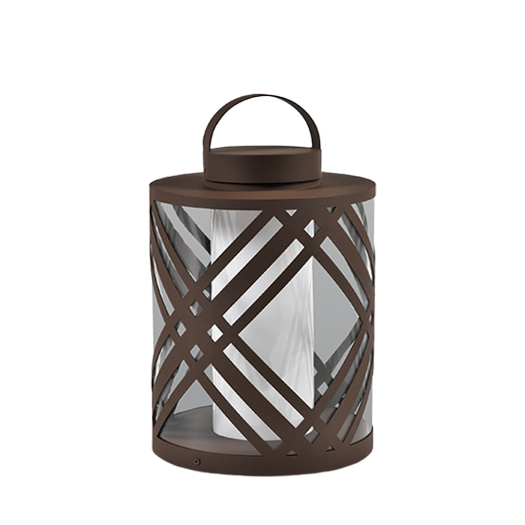 Perforated Outdoor Landscape Lantern — Stainless Steel, LED, 3000K, IP65 Weatherproof