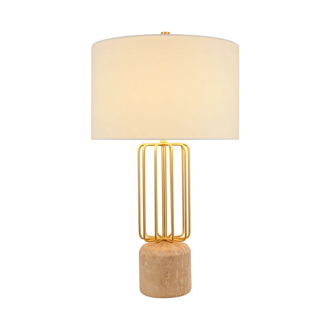 Nordic Style LED Eye-Care Lamp with Geometric Metal Cage Design Luxe