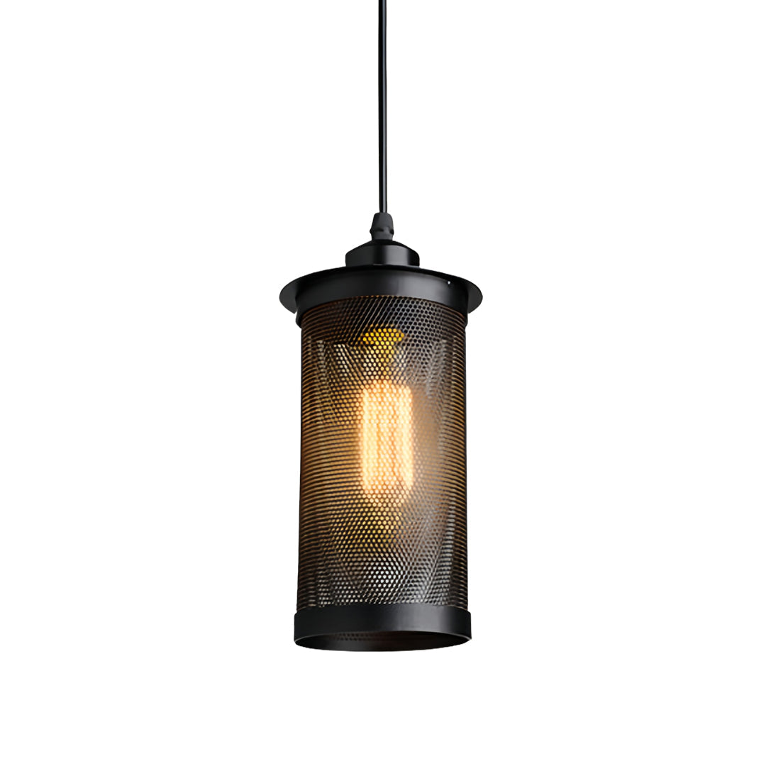 Retro Industrial Mini Pendant — Black Iron, 3-Light E27, 12W Warm White, Adjustable Chain