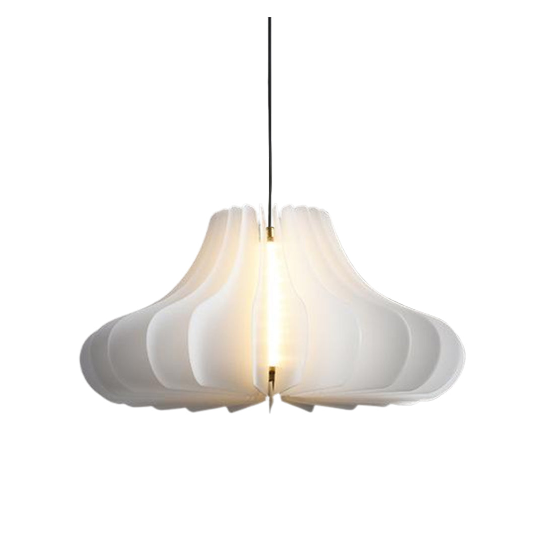 Geometric White PE Shade Pendant Light — 20W LED, 3000K Warm White, 1.5m Adjustable Cord