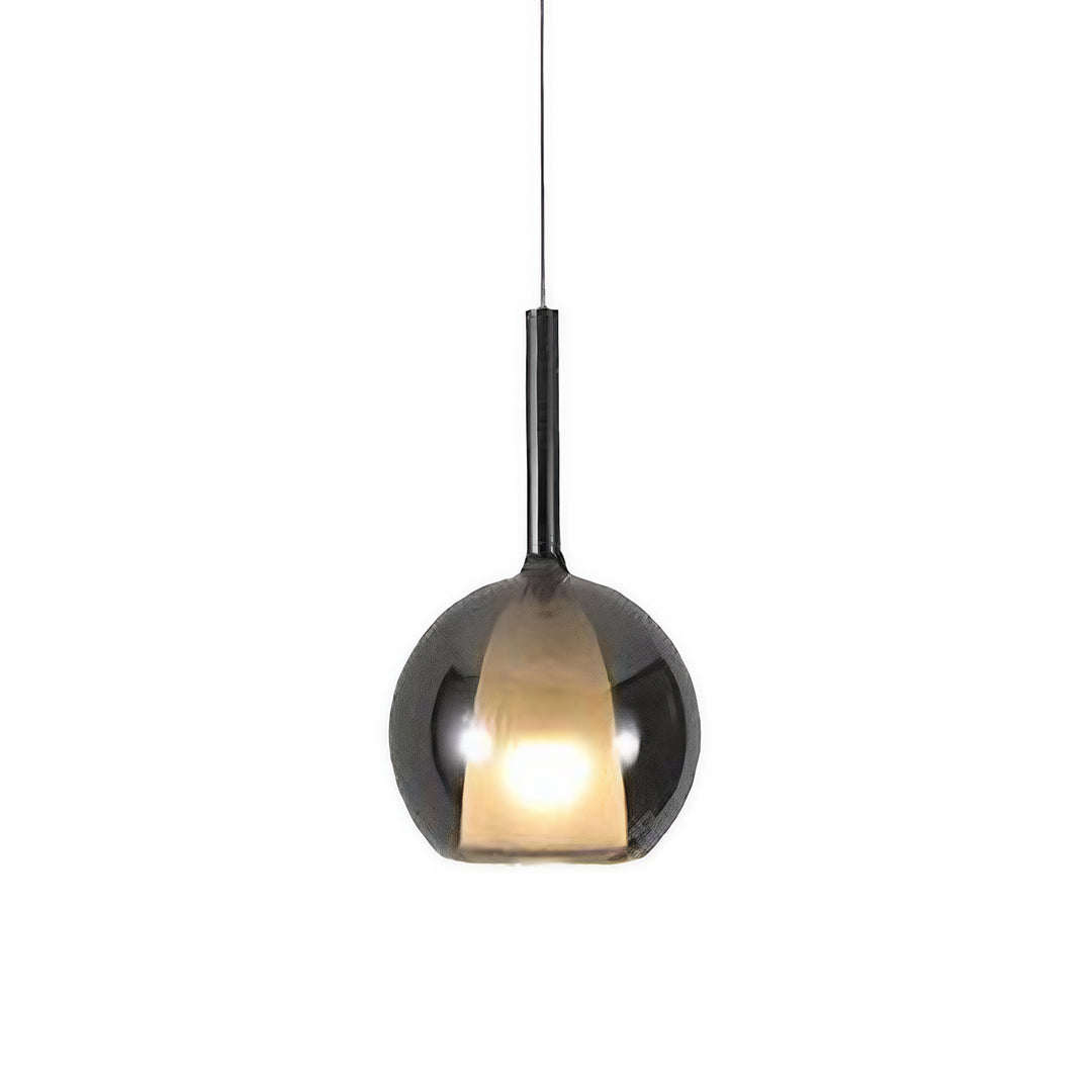 Hand-Blown Glass Ball Mini Pendant — Electroplated Iron, G9, 3000K Warm, 3 Sizes