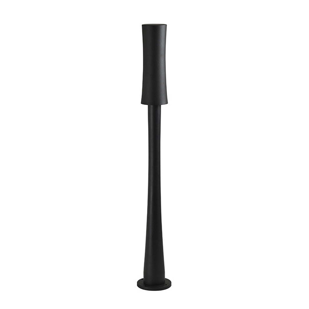 Modern Black Bollard Lawn Pole Light — Aluminum, 10W LED, IP65 Weatherproof, 3000K, Available in 26.6" or 47.2"