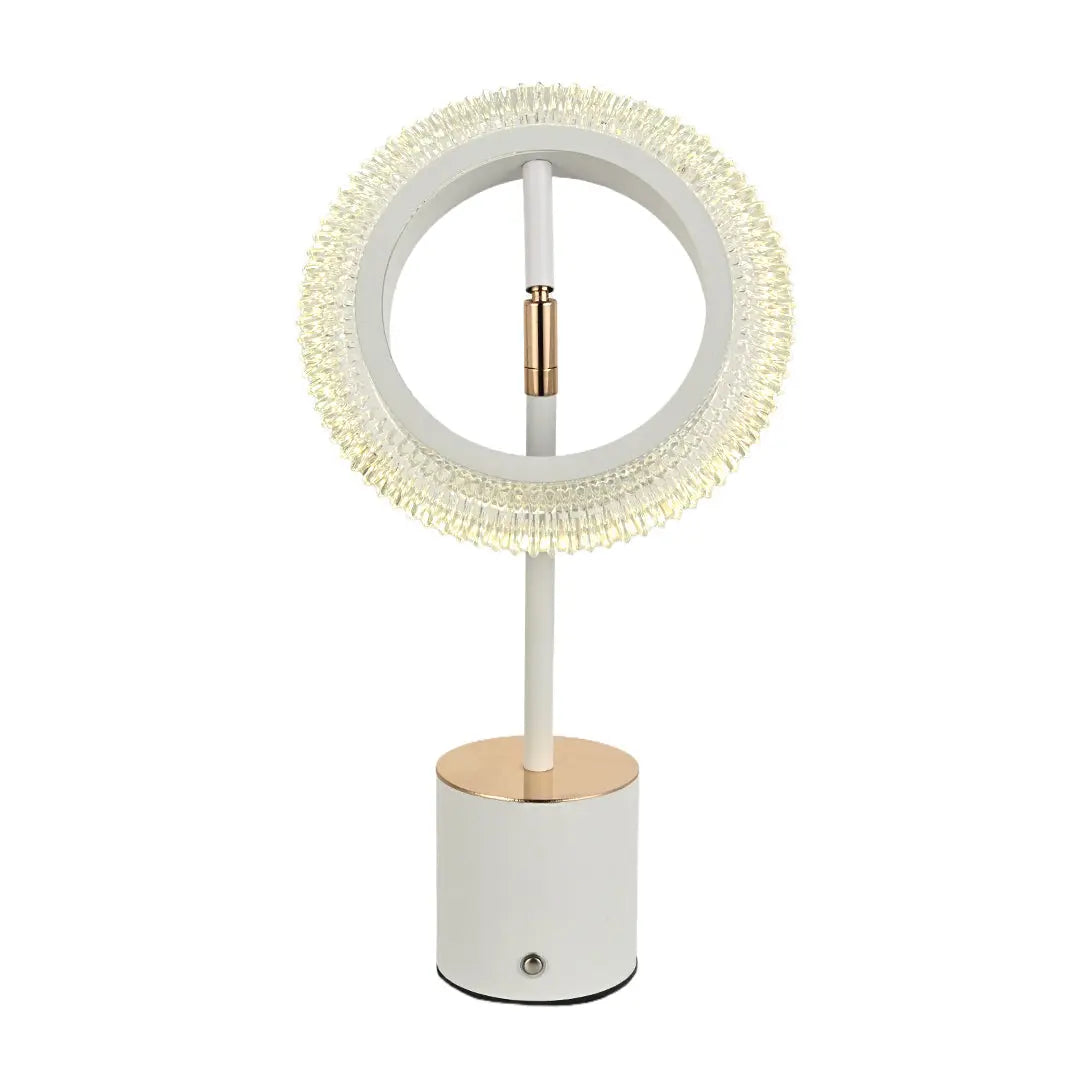 Minimalist Modern Ring Table Lamp with Creative Touch Charging Design Luxe