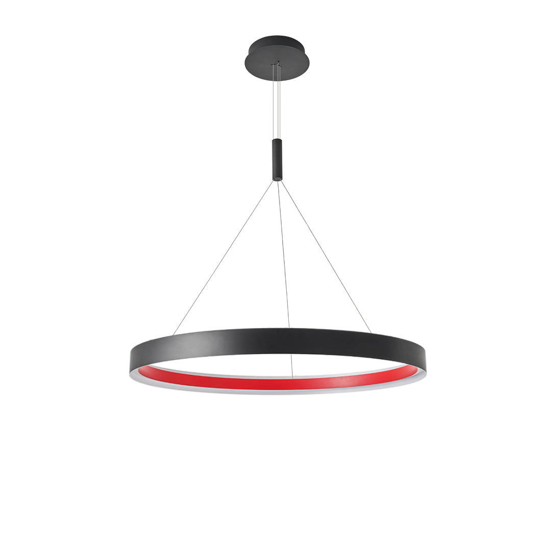Minimalist Ring Chandelier — Iron & Aluminum, 80W LED, 15.8" to 31.5" Diameter