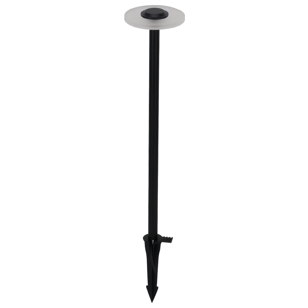 Minimalist Outdoor Bollard Light — Black Aluminum, 6W LED, 3000K, IP65, DC24V, 24.41" H