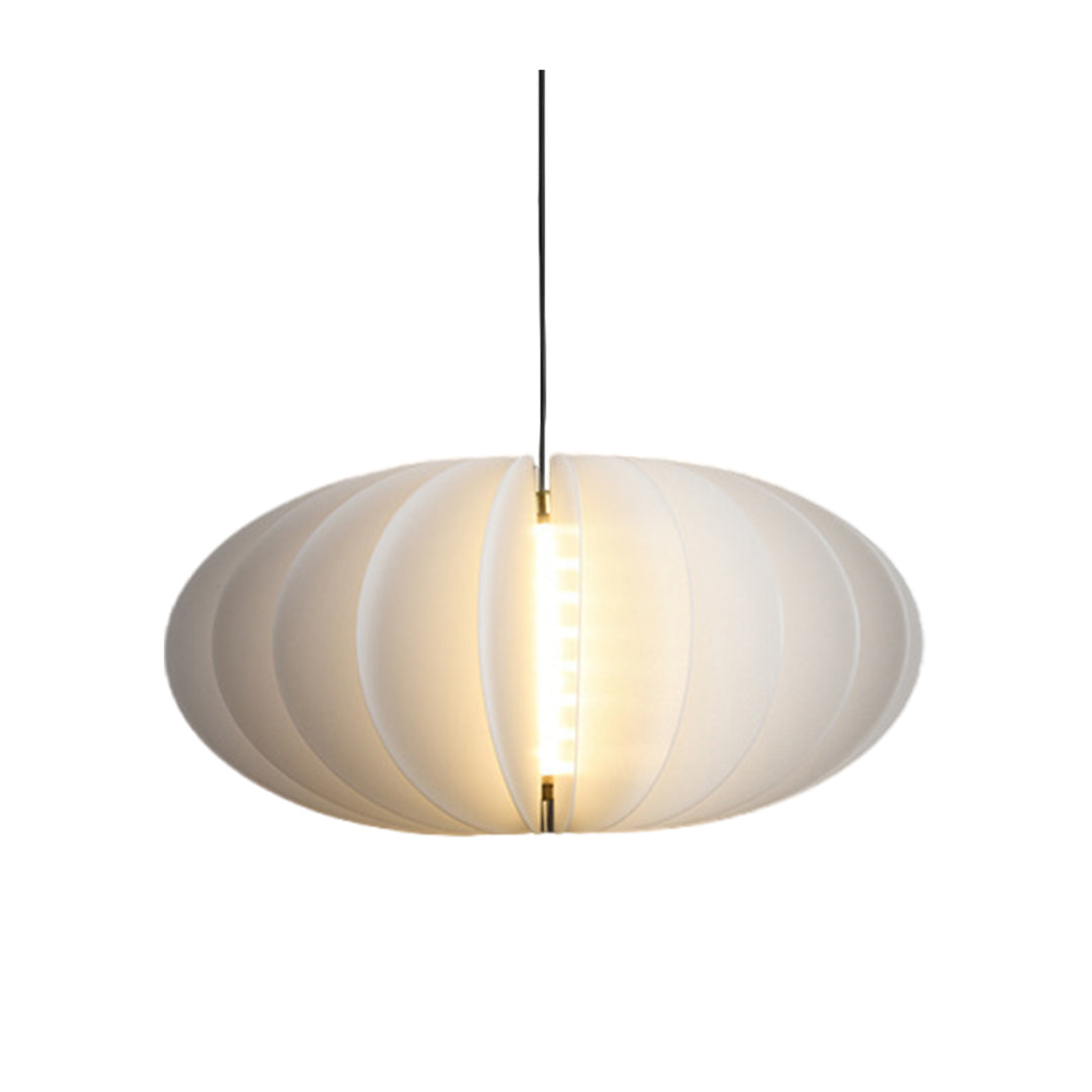 Geometric White PE Shade Pendant Light — 20W LED, 3000K Warm White, 1.5m Adjustable Cord