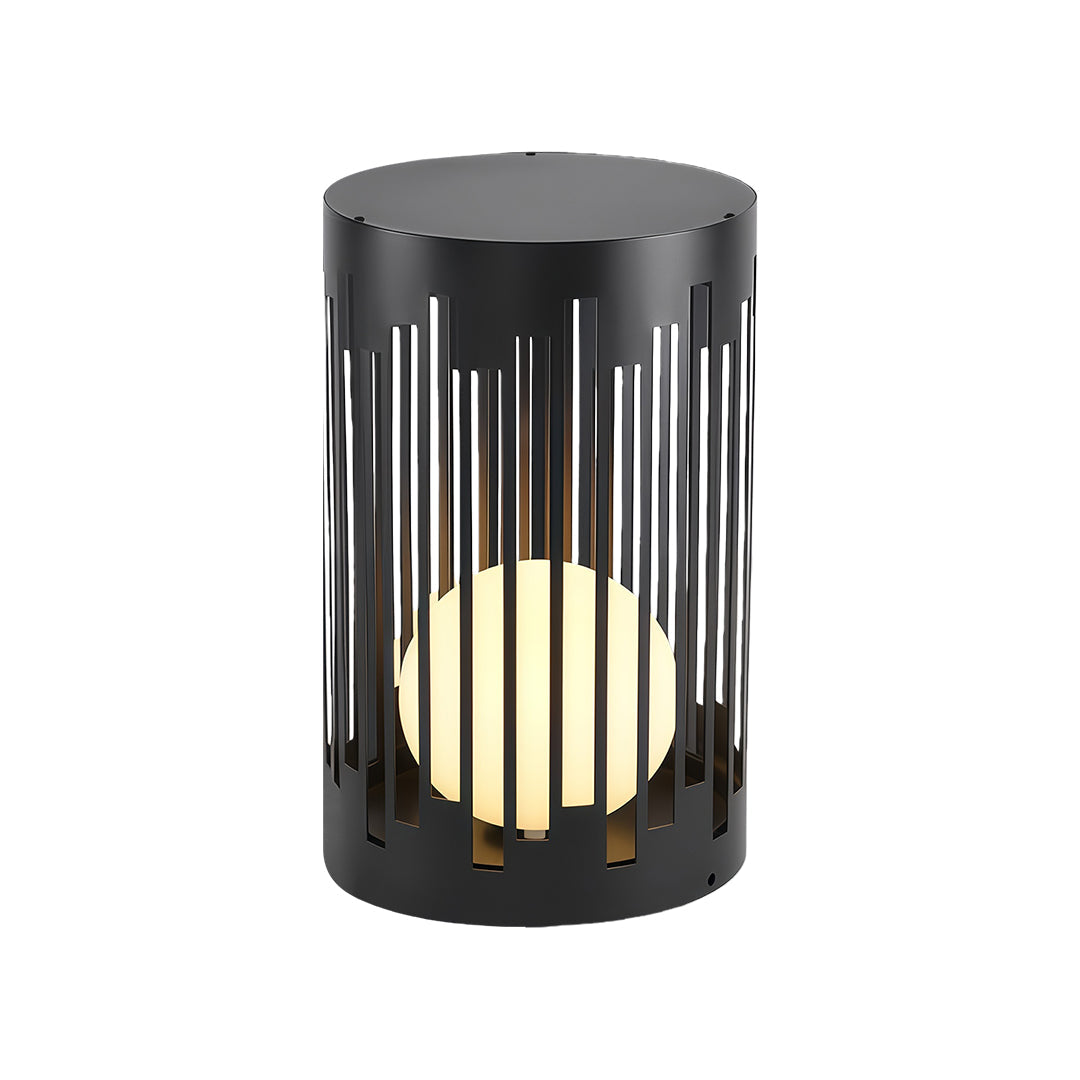 Classic Outdoor Lantern Light — Black Metal, E27 Hardwired or Solar, 3-Step Dimming, IP65, 3 Sizes