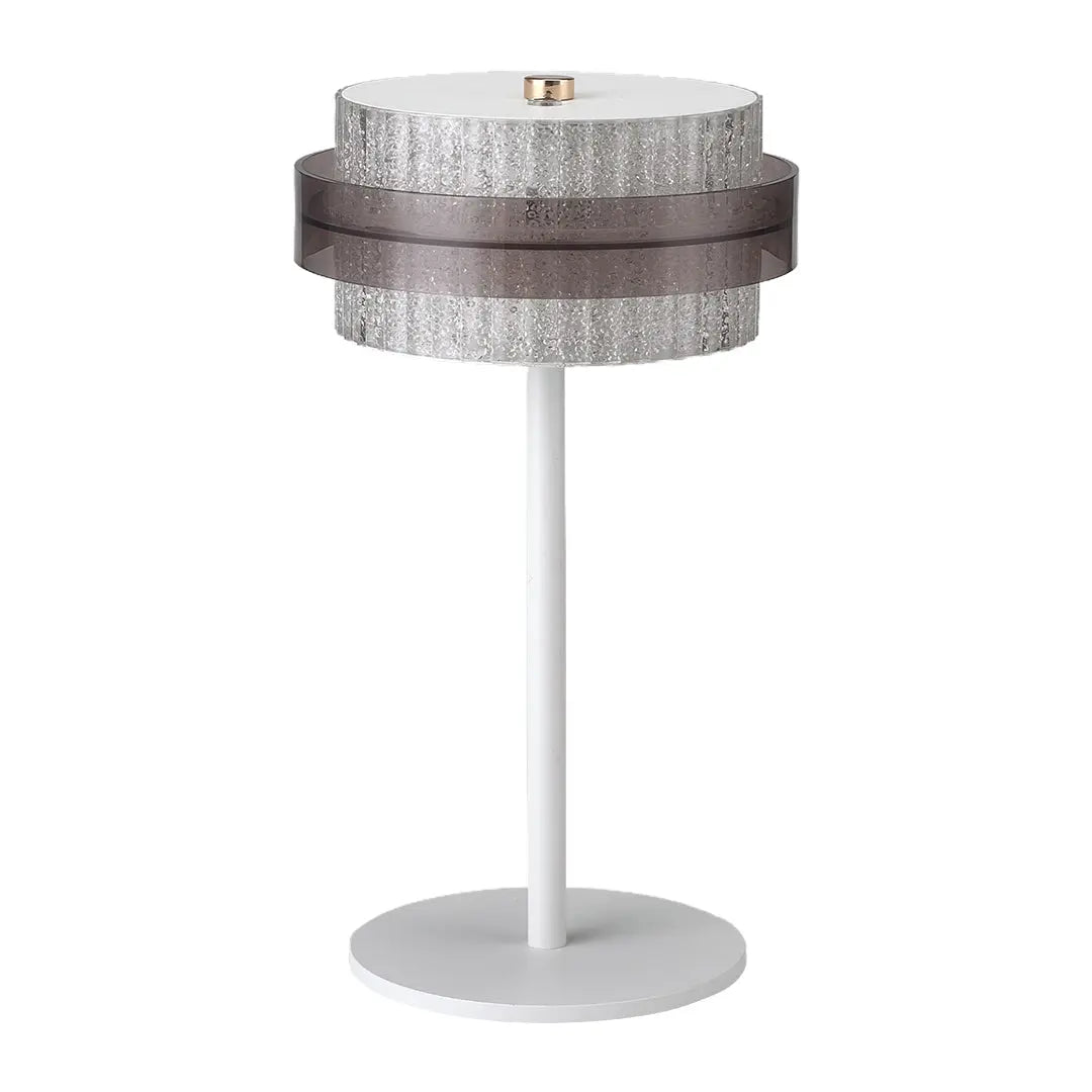 Vintage Iron Frame Table Lamp with PS Lampshade for Atmospheric Lighting Luxe