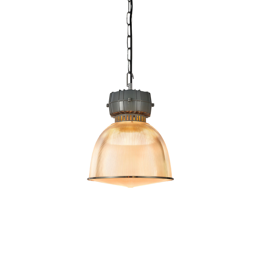 Industrial Pendant Light — Gray Aluminum, Transparent PC Shade, E27, 9W, 59.1" Adjustable Chain