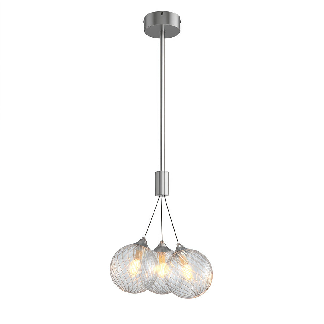 Bubble Glass Chandelier — Solid Copper Frame, G9, 3/7/13-Light