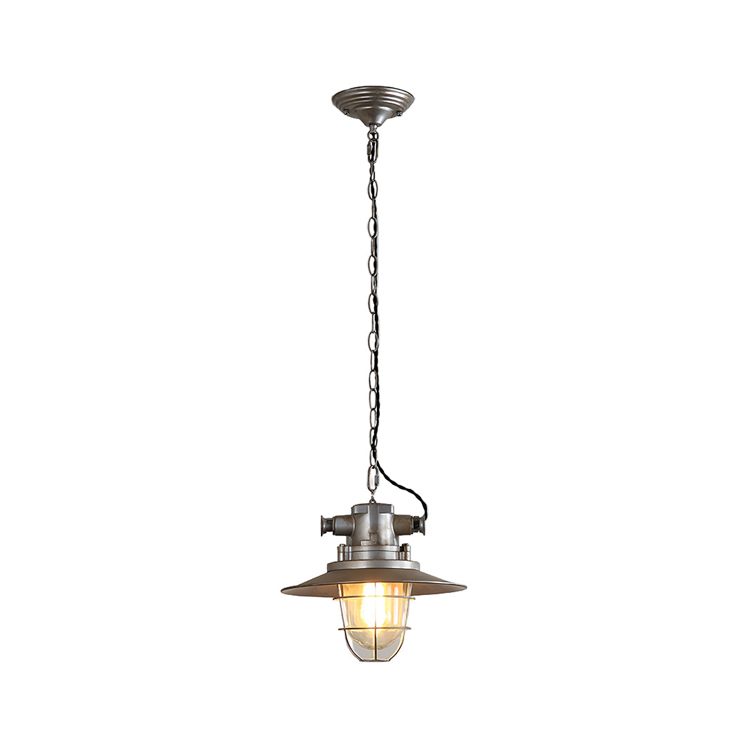 Vintage Industrial Pendant — Aluminum and Glass, E27, 3000K Warm White, Adjustable Chain, 3 Styles