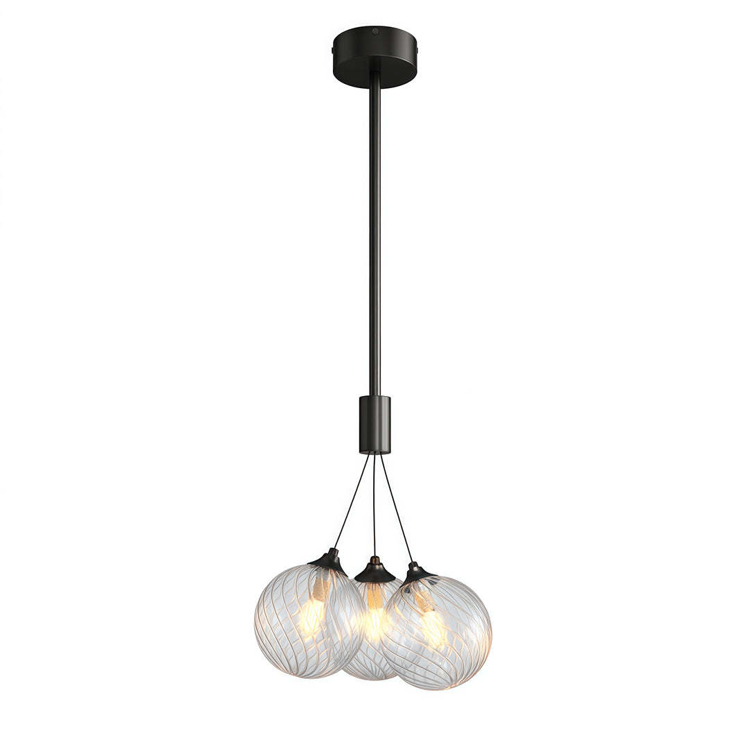 Bubble Glass Chandelier — Solid Copper Frame, G9, 3/7/13-Light