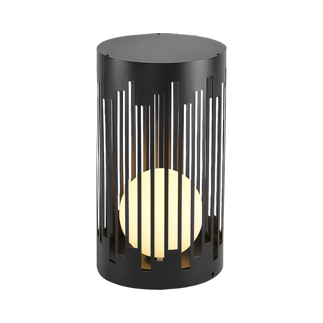 Classic Outdoor Lantern Light — Black Metal, E27 Hardwired or Solar, 3-Step Dimming, IP65, 3 Sizes