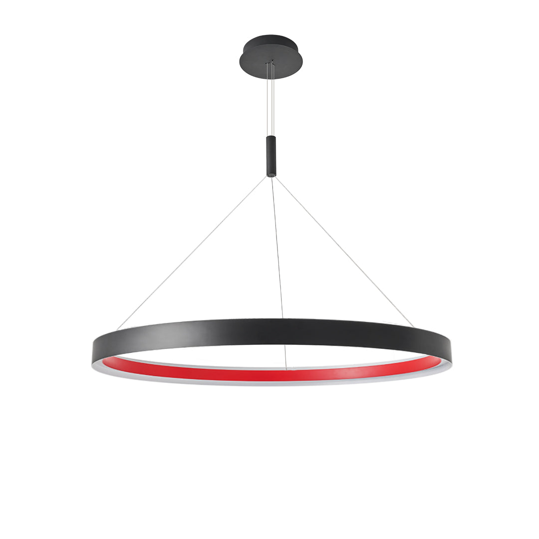 Minimalist Ring Chandelier — Iron & Aluminum, 80W LED, 15.8" to 31.5" Diameter