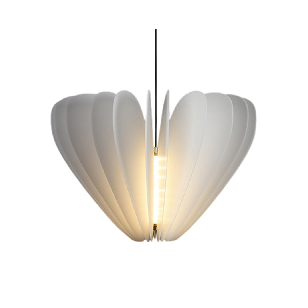 Geometric White PE Shade Pendant Light — 20W LED, 3000K Warm White, 1.5m Adjustable Cord