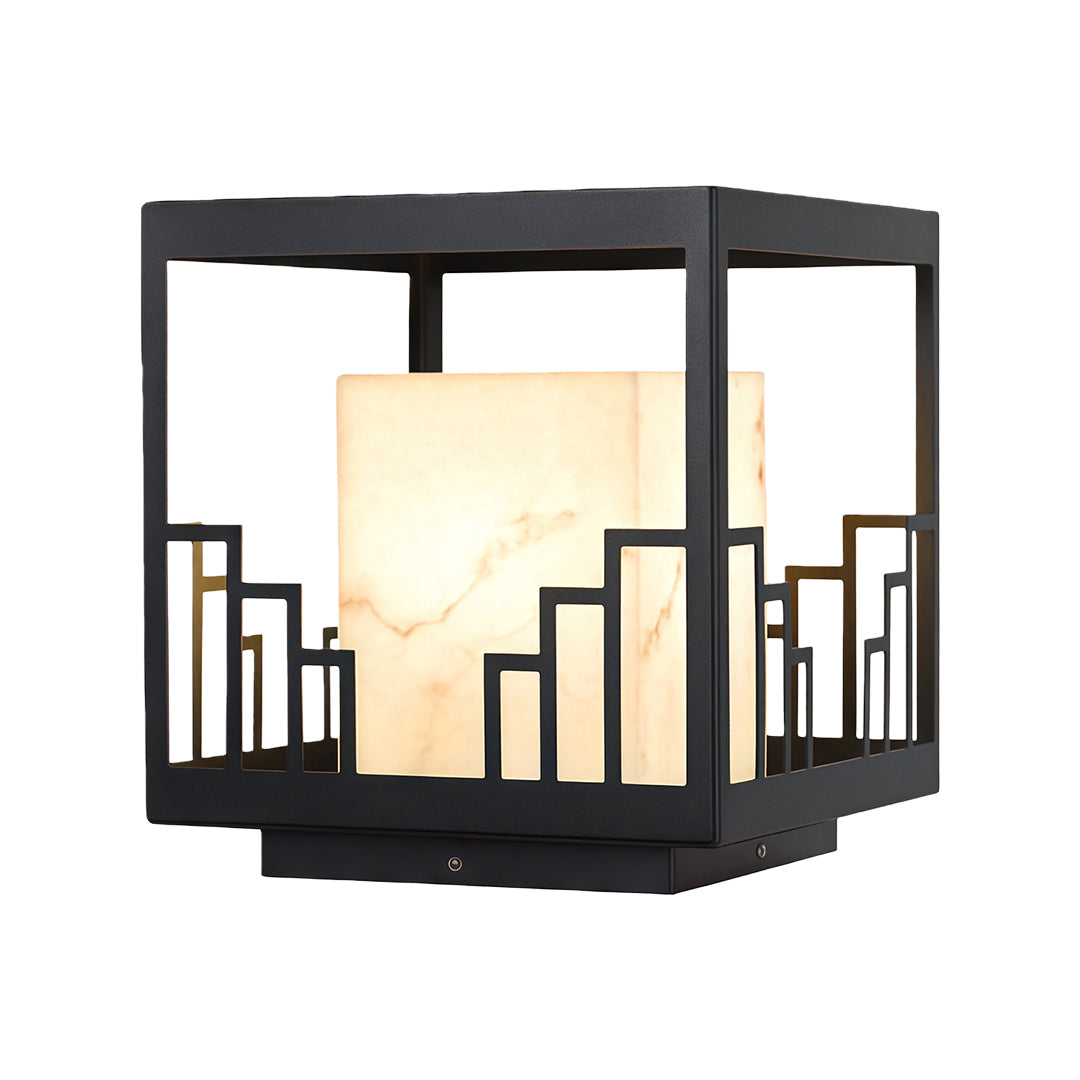 Minimalist Outdoor Pillar Light — Matte Black Stainless Steel, 20W LED, IP54, Dual Color Temperature
