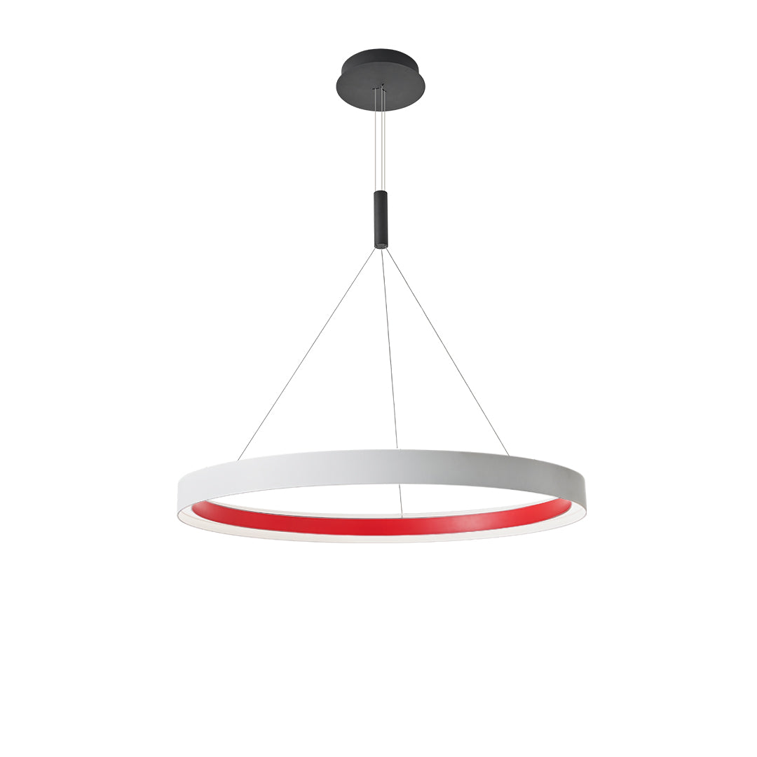 Minimalist Ring Chandelier — Iron & Aluminum, 80W LED, 15.8" to 31.5" Diameter