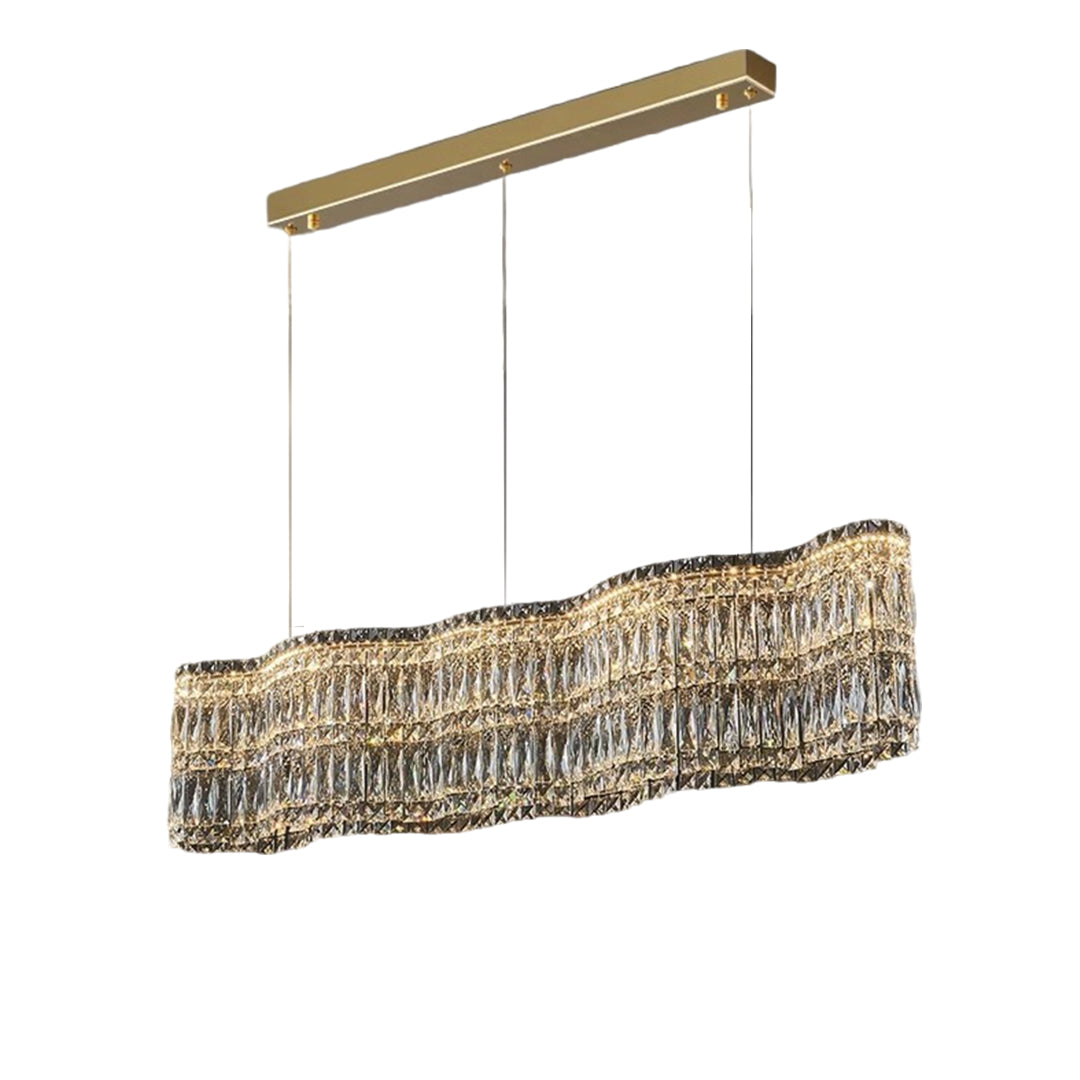 Large K9 Crystal Ring Chandelier — Stainless Steel, Gold or Silver, Stepless Dimming 3000K–6000K, Remote Control, 40W–118W