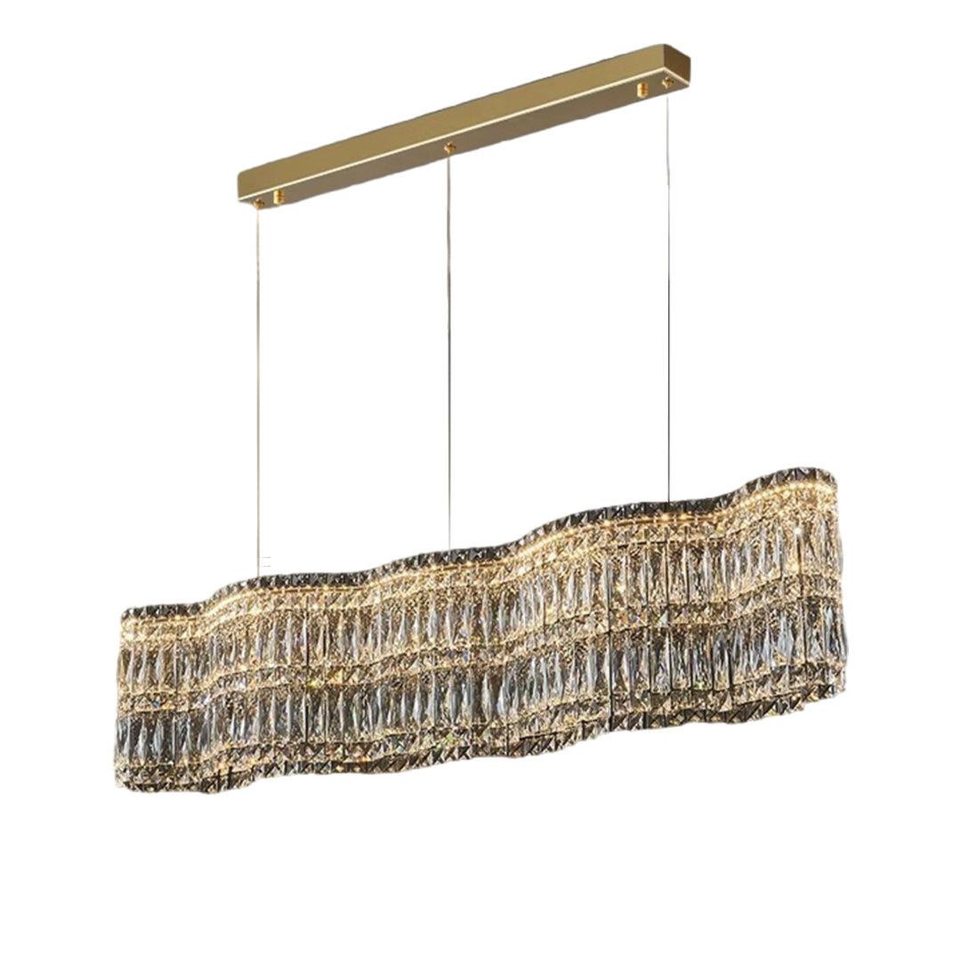 Large K9 Crystal Ring Chandelier — Stainless Steel, Gold or Silver, Stepless Dimming 3000K–6000K, Remote Control, 40W–118W