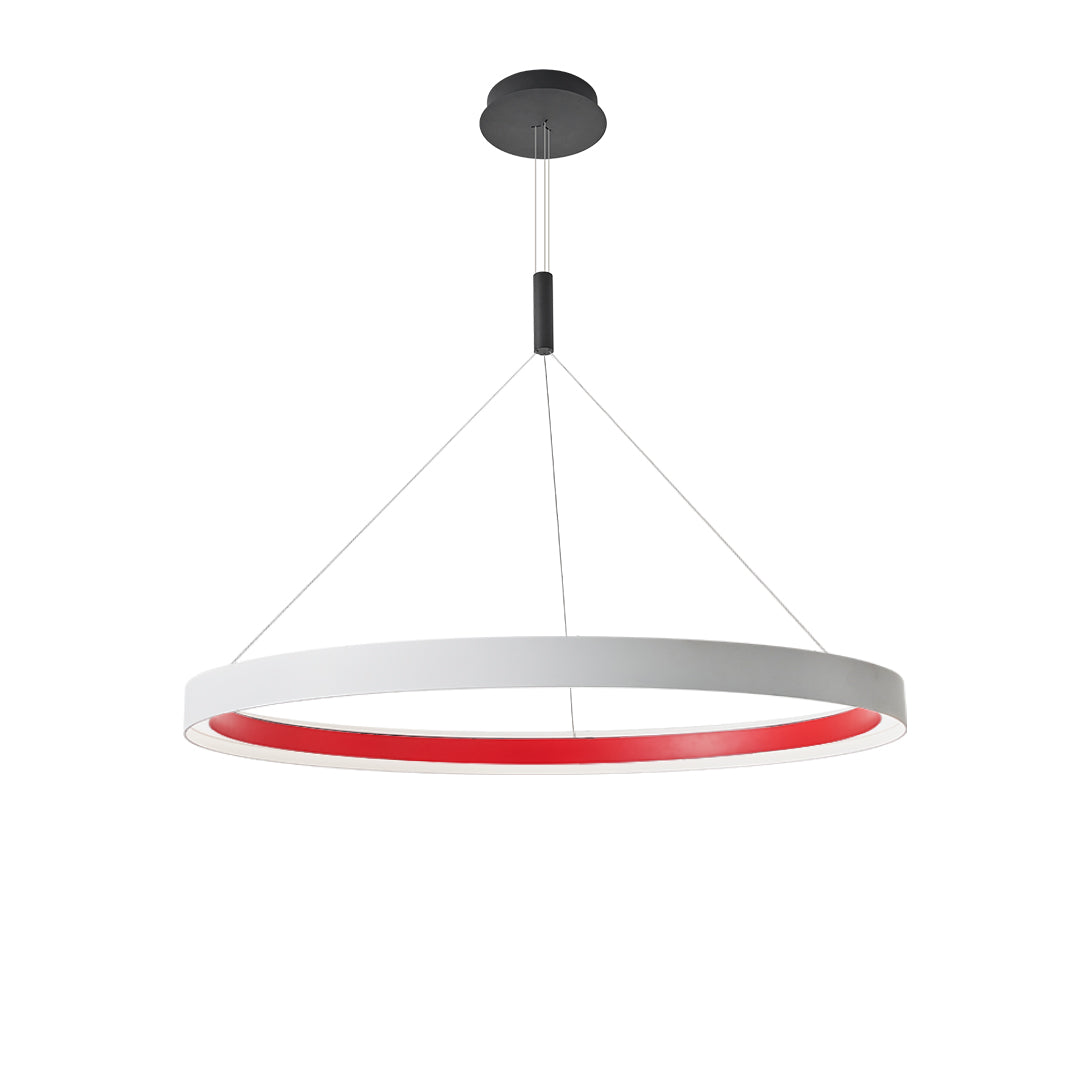 Minimalist Ring Chandelier — Iron & Aluminum, 80W LED, 15.8" to 31.5" Diameter