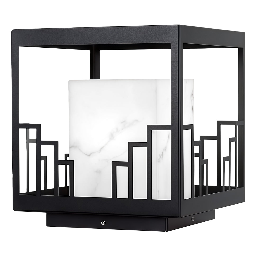 Minimalist Outdoor Pillar Light — Matte Black Stainless Steel, 20W LED, IP54, Dual Color Temperature