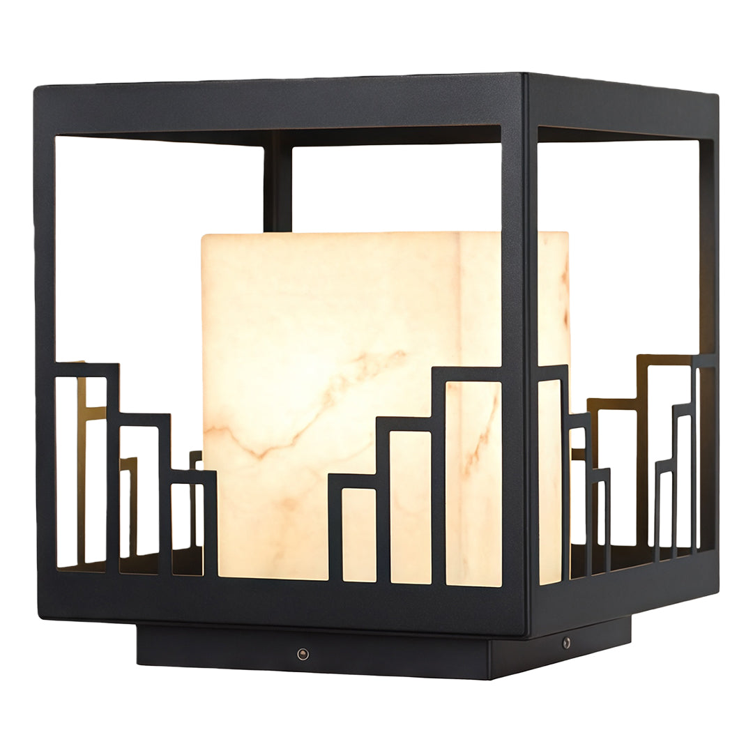 Minimalist Outdoor Pillar Light — Matte Black Stainless Steel, 20W LED, IP54, Dual Color Temperature