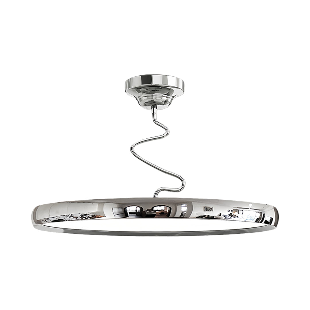 Twisted-Line LED Semi-Flush Mount — Aluminum & Iron, Acrylic Shade, Dimmable 3000K–6000K, 11.8"–23.6"