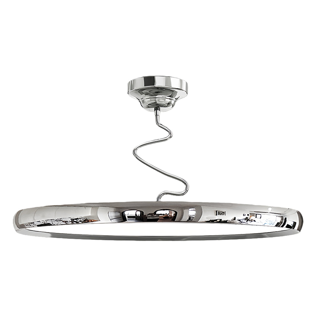 Twisted-Line LED Semi-Flush Mount — Aluminum & Iron, Acrylic Shade, Dimmable 3000K–6000K, 11.8"–23.6"