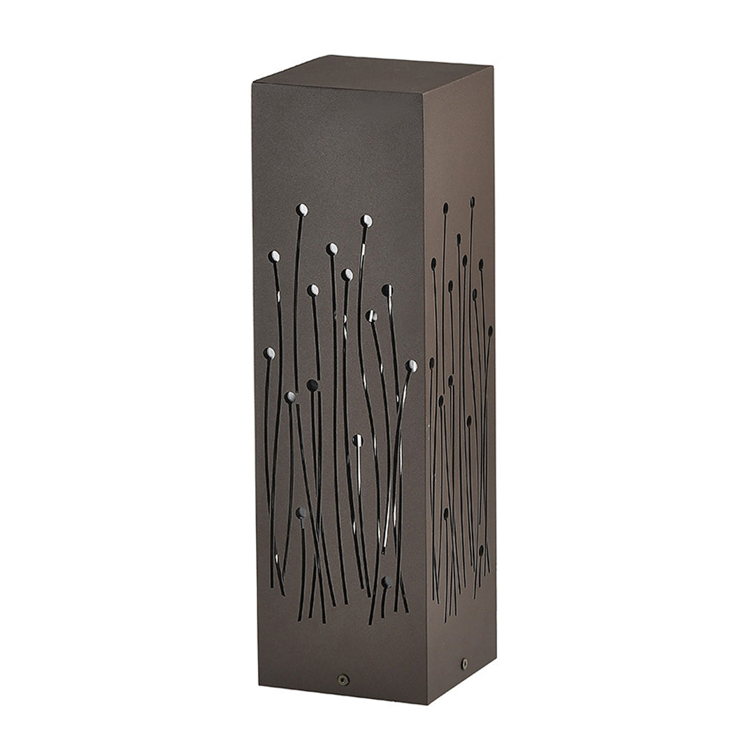 Modern Outdoor Bollard Path Light — Coffee Aluminum, 10W LED, 3000K, IP65, 110-277V