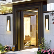 Modern Rectangular Outdoor Wall Sconce — Stainless Steel & Acrylic, 20W LED, 3200K, Hardwired, IP Weatherproof