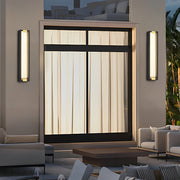 Modern Rectangular Outdoor Wall Sconce — Black Stainless Steel & Acrylic, LED 20W, 24", Waterproof, 3000K/4000K/6000K