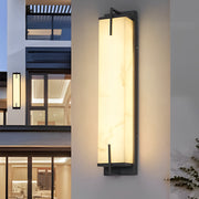 Modern Rectangular Outdoor Wall Sconce — Resin & Stainless Steel, Black, LED, 3000K/4500K/6000K, IP Weatherproof