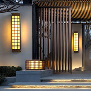 Rectangular Outdoor Wall Sconce — Stainless Steel & Imitation Marble, T5, Waterproof