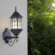 Retro Solar & Hardwired Outdoor Wall Sconce — Die-Cast Aluminum and Glass, Dimmable LED, Remote Control, IP65 Weatherproof