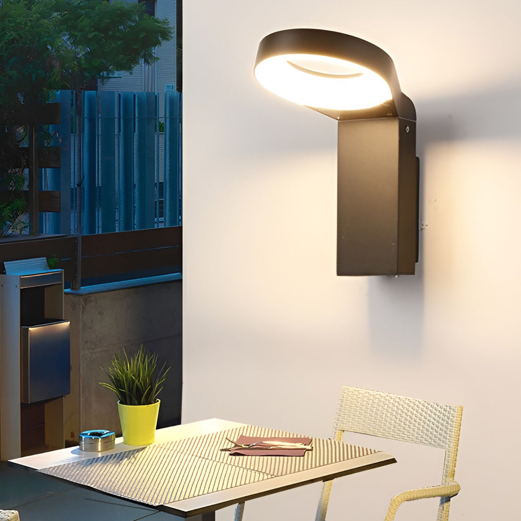 Ring LED Landscape Light — Die-Cast Aluminum, 18W, IP54, Warm White 3000K, Wall or Bollard